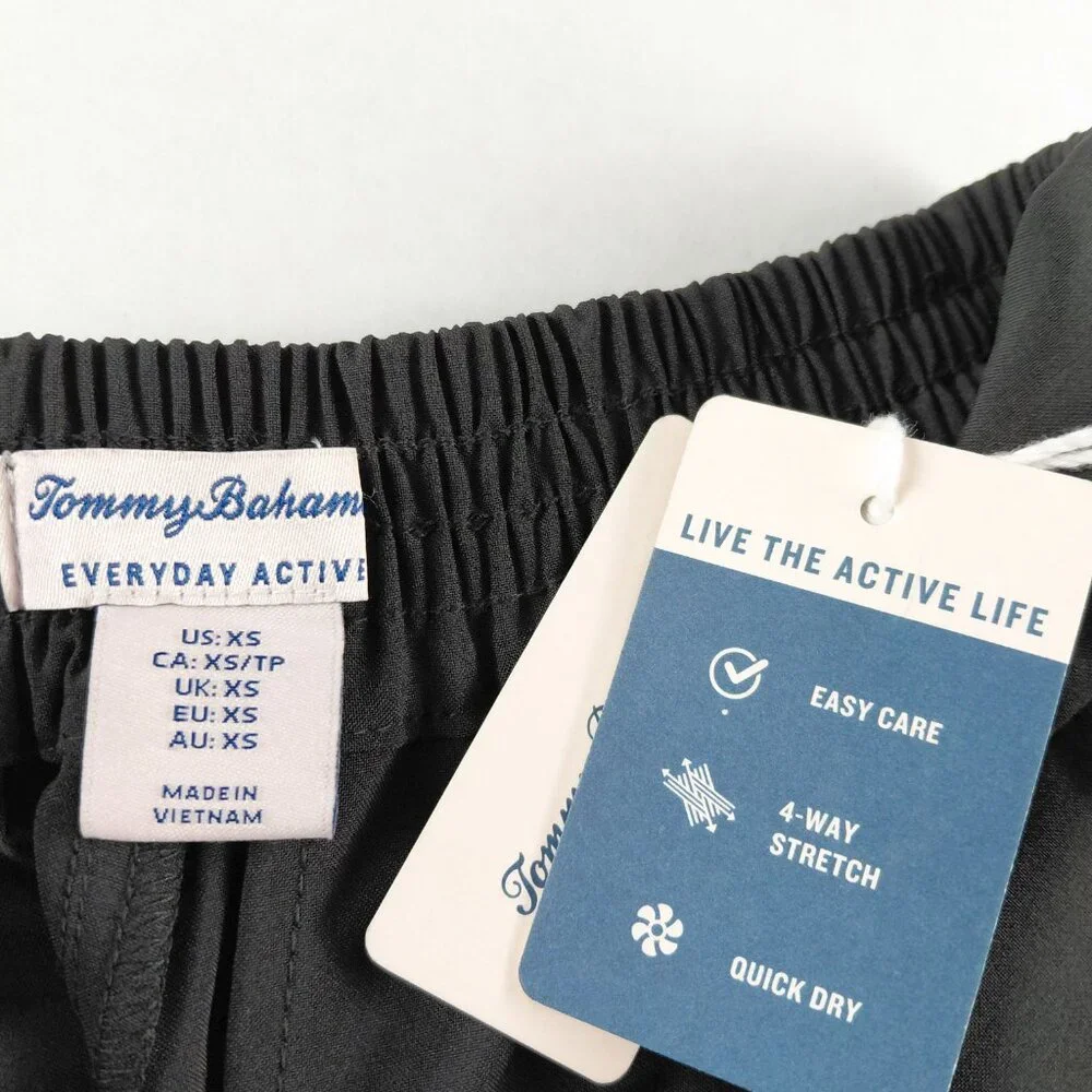 Tommy Bahama Everyday Active Bermuda Shorts Women's XS Black 9